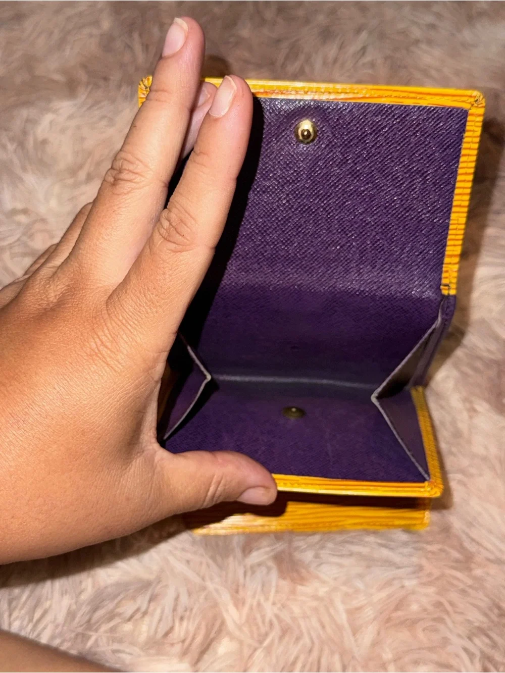 PROJECT  Louis Vuitton Yellow Epi Leather Elise Trifold Wallet